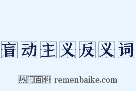 盲动主义反义词是什么意思的图片